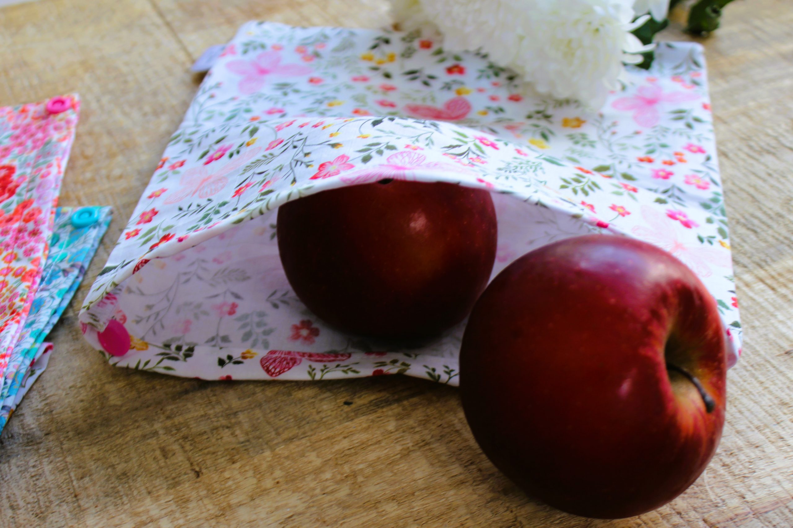 sac à vrac floral blanc papillon