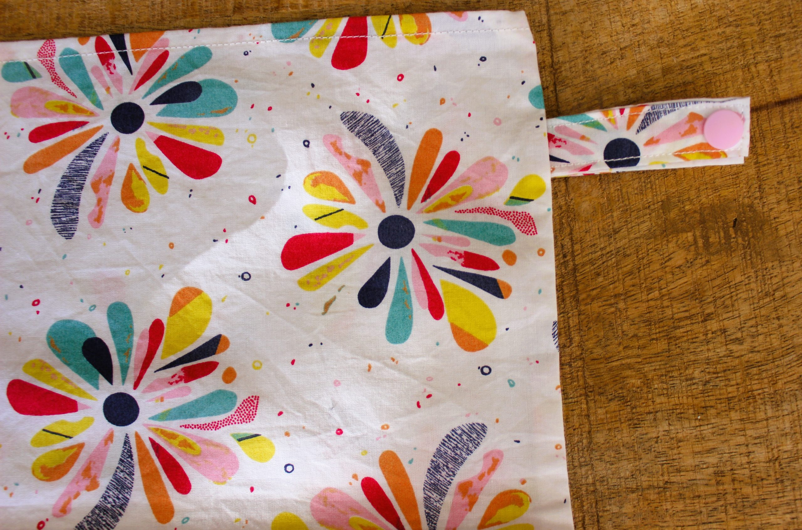 sac à pain floral multicolore