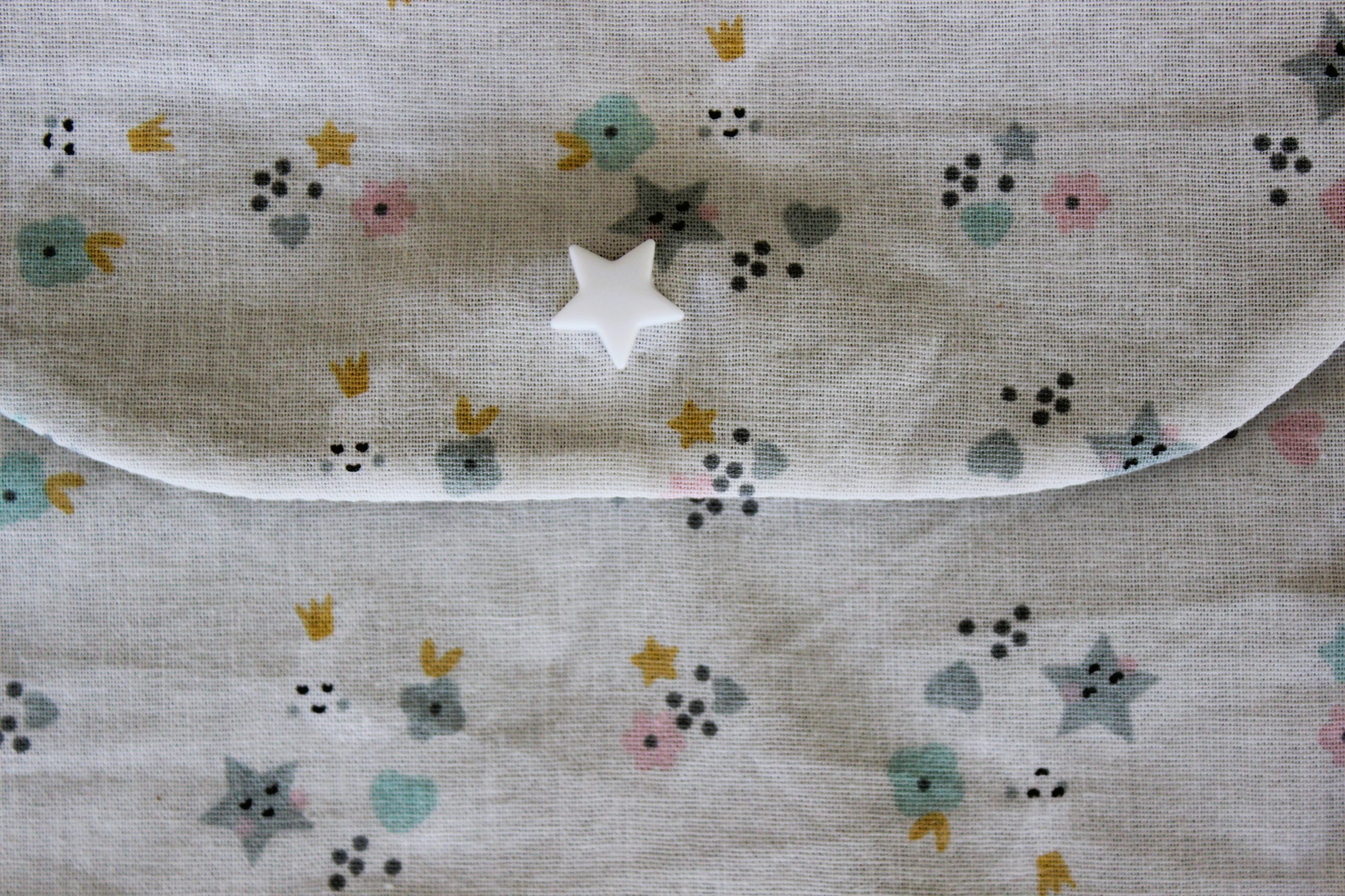 Pochette à goûter gris étoile lune