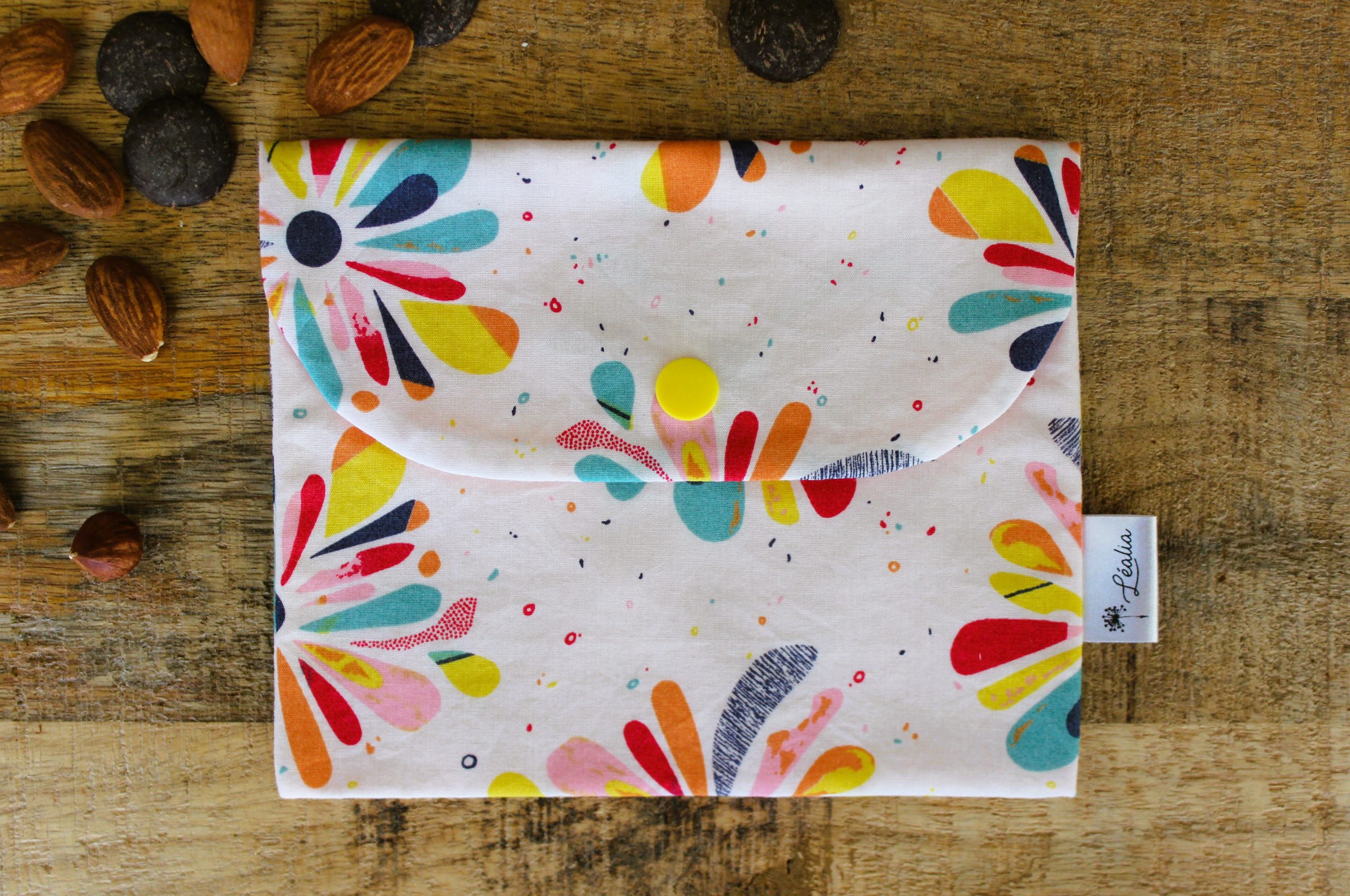 Pochette à goûter floral multicolore