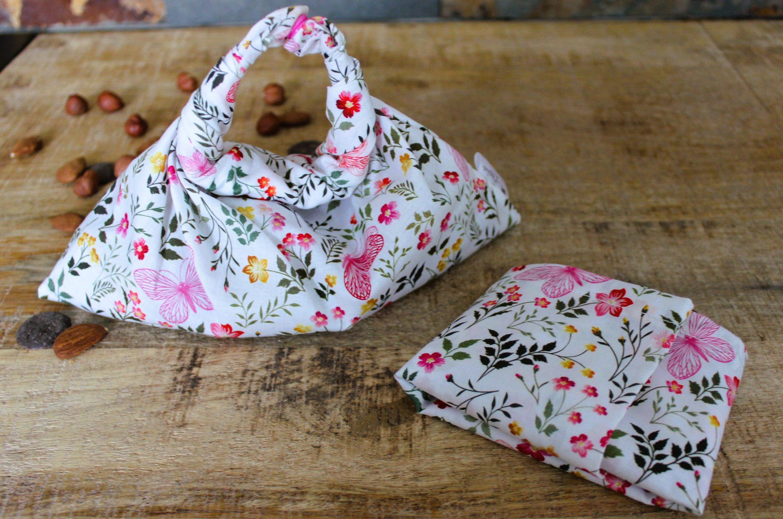 sac à vrac floral blanc papillon