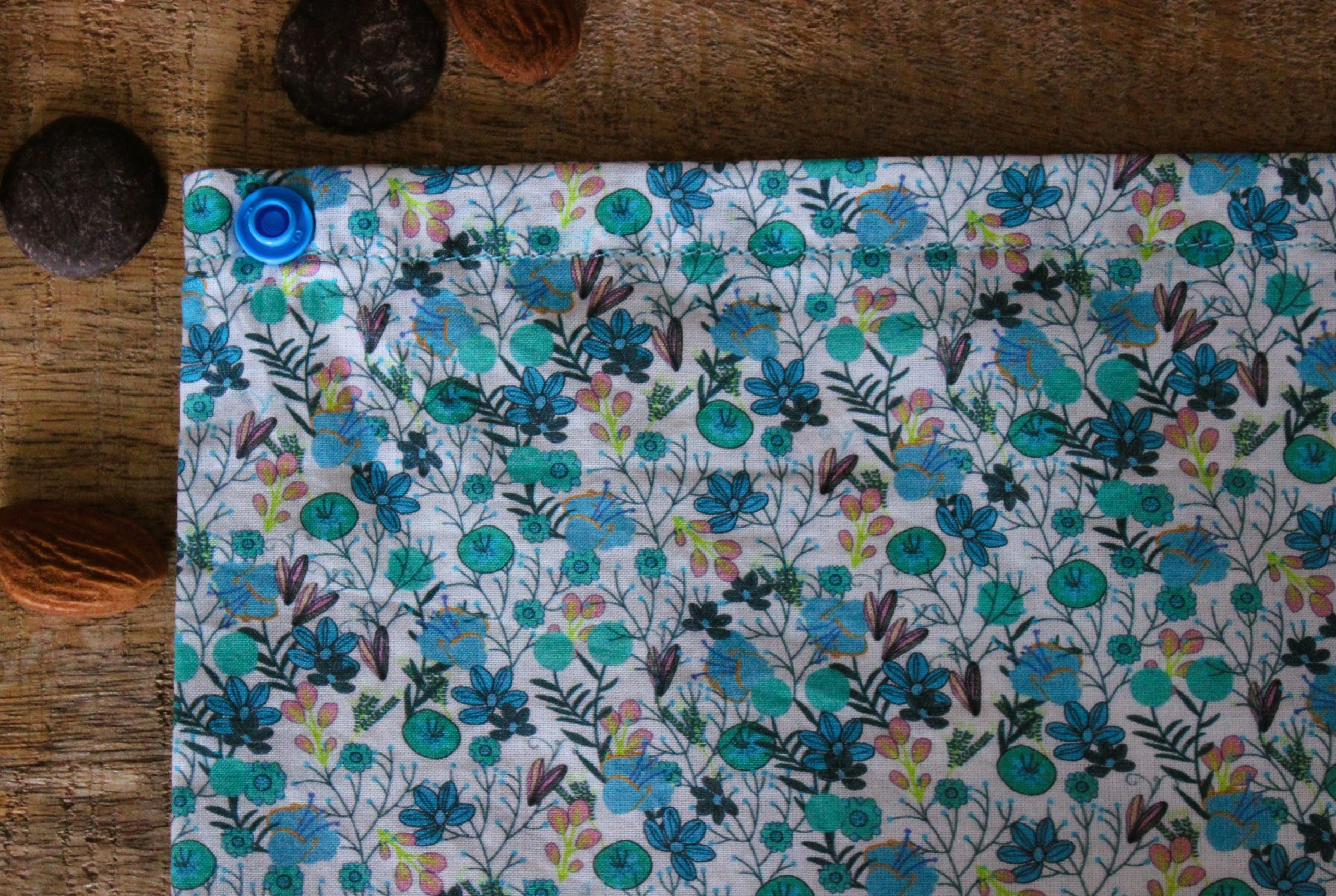 sac à vrac floral bleu