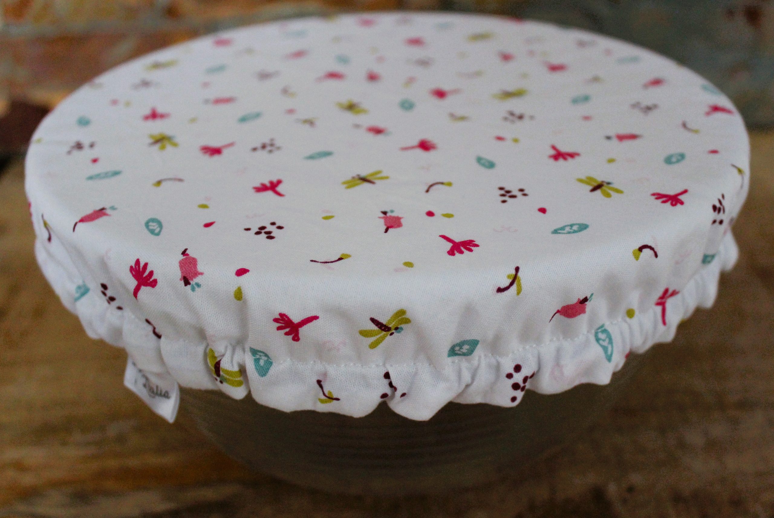 charlotte alimentaire libellule feuille blanc