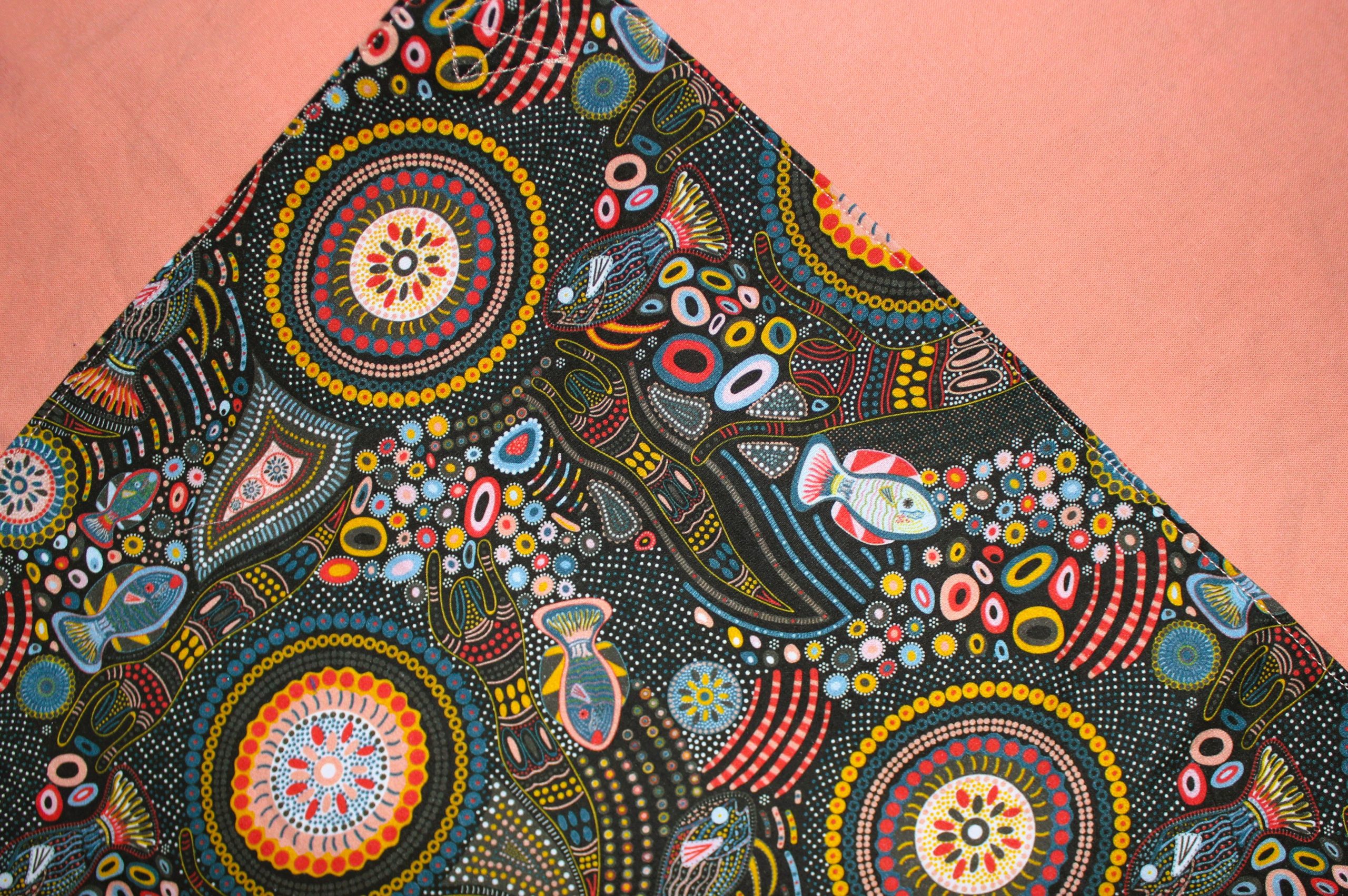 sac à tarte aborigène corail marron